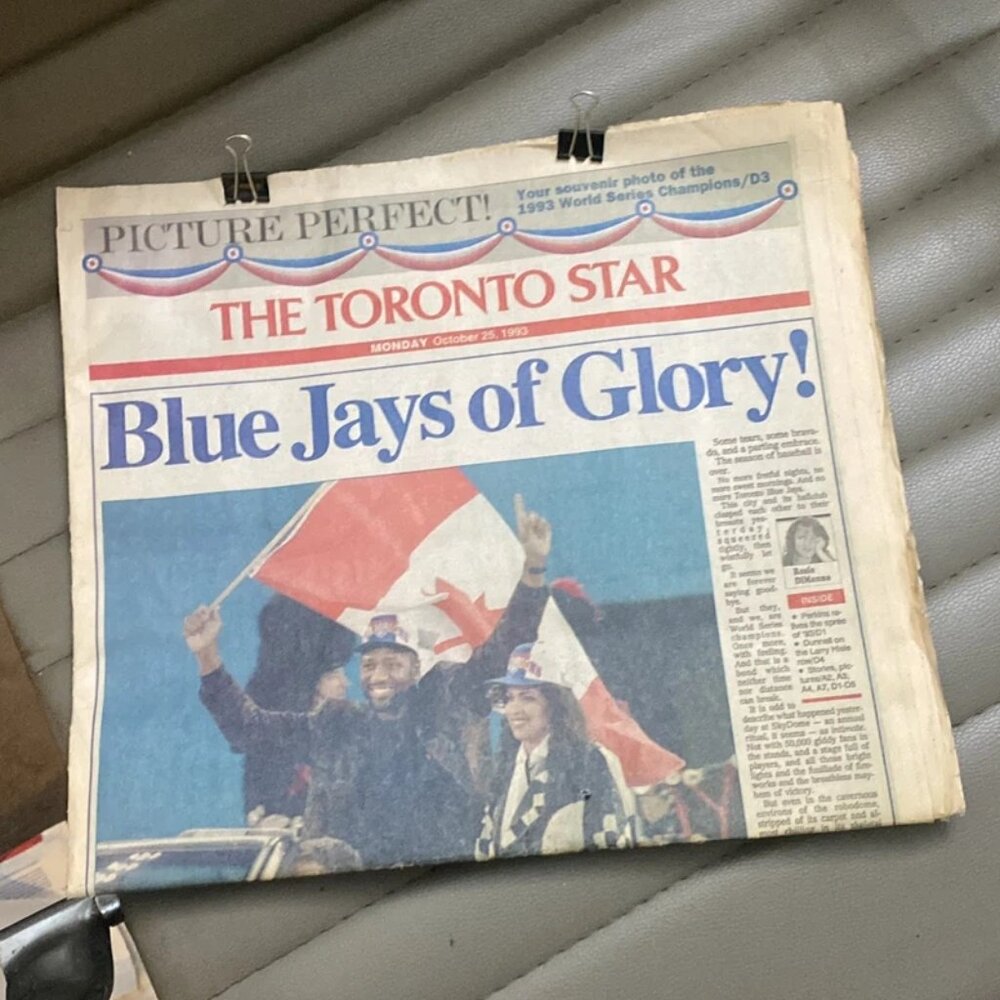 Blue Jays - 1993 original memorabilia (Toronto Star)